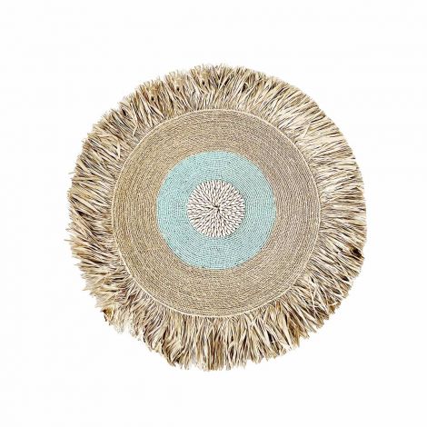 БОХО ДЕКОРАЦИЯ РАФИЯ МЪНИСТА КРЪГ ТЮРКОАЗ