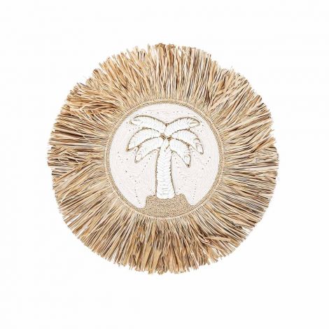 ДЕКОР ЗА СТЕНА РАФИЯ И МИДИ ОВАЛ