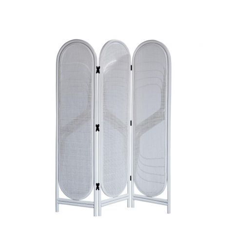 параван, преграда, естествен ратан, цвят бял, екзотичен, декоративен